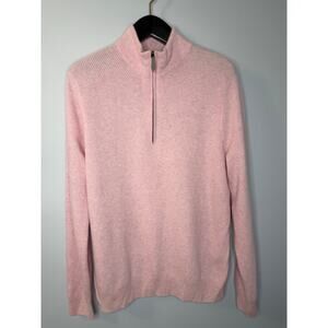 Vineyard Vines Men's Cat Cay Cashmere Quarter-Zip Pink Sz M